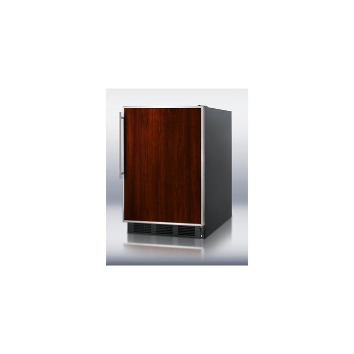 Summit AL652BBIIF 24" ADA Compliant Top Freezer Refrigerator with 5.1 Cu.Ft. Black Cabinet Cycle Defrost Dual...