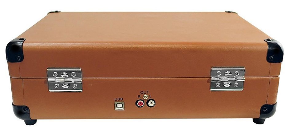 PYLE PVTT2UGR Retro Belt-Drive Turntable with USB-to-PC Connection with Built-In Rechargeable Battery (Gray) N12