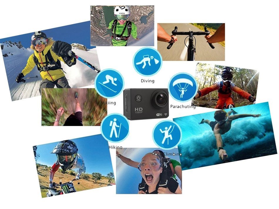 CXTX WIFI Wireless Mini 1080P HD 30-Meter Waterproof Sports DV Full 2.0" LCD 170&deg; Wide Angle Lens Video outdoor... N7