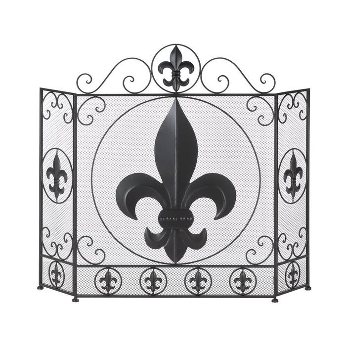 Koehler Home Decor Fleur-De-Lis Fireplace Screen
