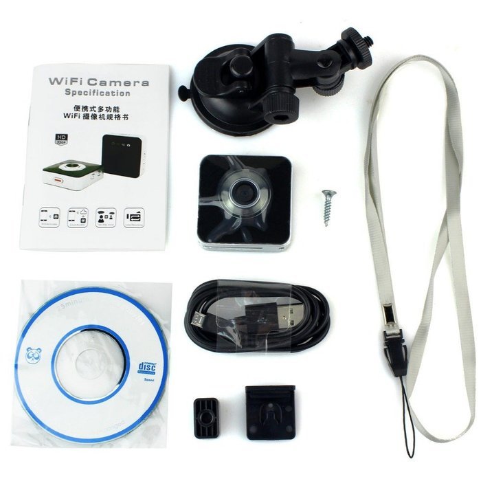 EastVita Portable E9000 Smallest P2P HD 720P Multi-function WiFi Camera 30 fps Internet Live Video Monitor Track... N2