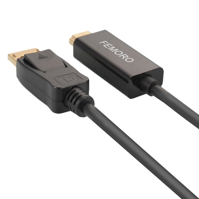 HDMI DisplayPort Cable 6FT, FEMORO DP HDMI Display Cable Adapter 6feet Male to Male Port Gold Plated Port with... N2