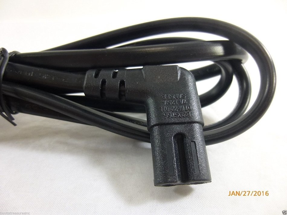 6 Ft foot USA 2 pin Male to 90 Degree Right Angled IEC 320 C7 AC Power Supply Cord cable For Samsung TV's N4