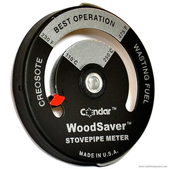 WoodSaver Stove Pipe Thermometer Model 3-16 N4