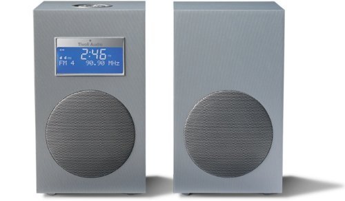 Tivoli Audio - Model 10 - Stereo AM/FM Clock Table Radio - Light Aluminum/Silver