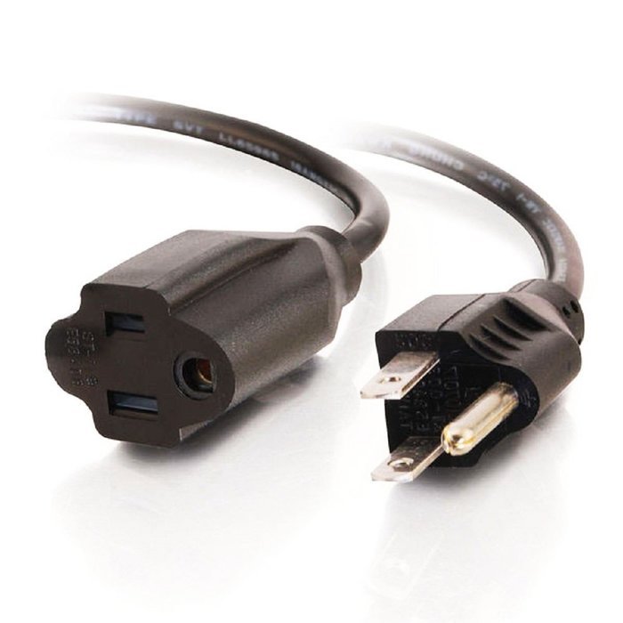 C&E CNE59168 10-Feet Outlet Saver Power Extension Cord NEMA 5-15R to NEMA 5-15P, Pack of 2 N3