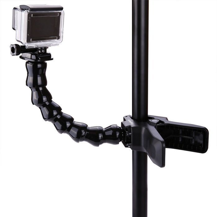 LeaningTech Jaws Flex Clamp Mount with Adjustable Neck for Gopro Hero 4 3+ 3 2 1 Sport Video Camera