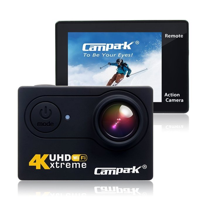 Campark 4K WiFi Ultra HD Waterproof Sports Action Camera,RF Wrist Remote Control,Time Lapse,Burst Photo,Independent...