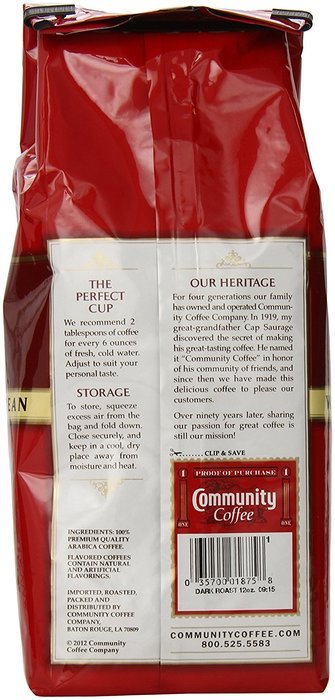 Community Coffee Whole Bean Coffee, Signature Dark Roast, 12 oz., 3 Count N10