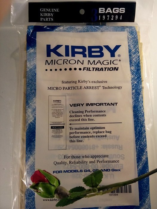 Kirby Vacuum Cleaner Disposable Cloth Paper Bags Micron Magic Filtration Generation Series G 5 6 7 - 3 pack