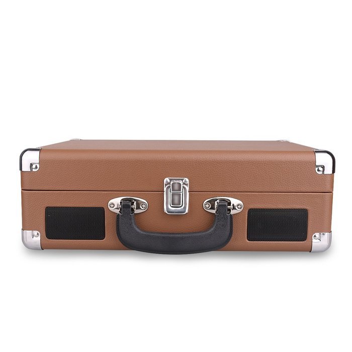 Musitrend Bluetooth Turntable Portable Suitcase Record Player with Built-in Speakers, USB/SD Recorder, Rechargable... N6