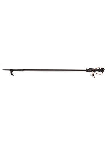Abbott Collection Black Long Fire Poker with Strap