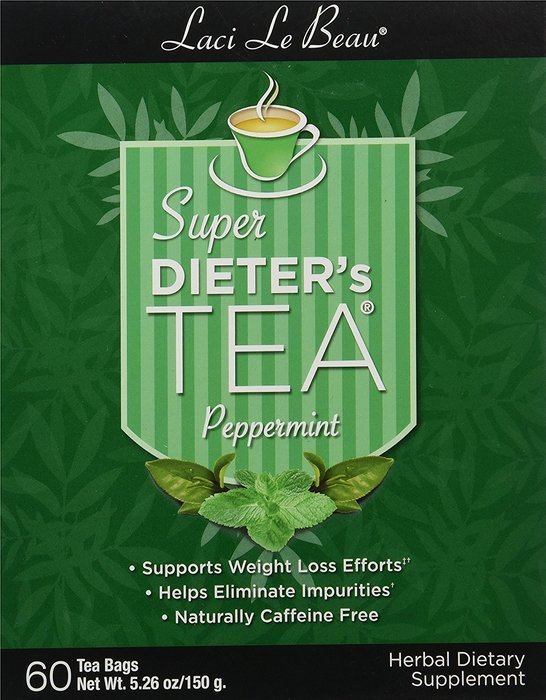 Laci Le Beau Super Dieter's Tea, Peppermint, 60-Count Box N9