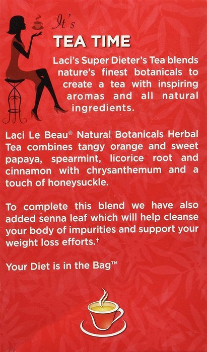 Laci Le Beau Super Dieter's Tea, Peppermint, 60-Count Box N10