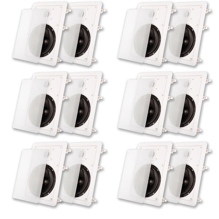 Acoustic Audio MT6 In Wall 6.5" Speaker 6 Pair Pack 2 Way Home Theater 3000 Watt MT6-6PR