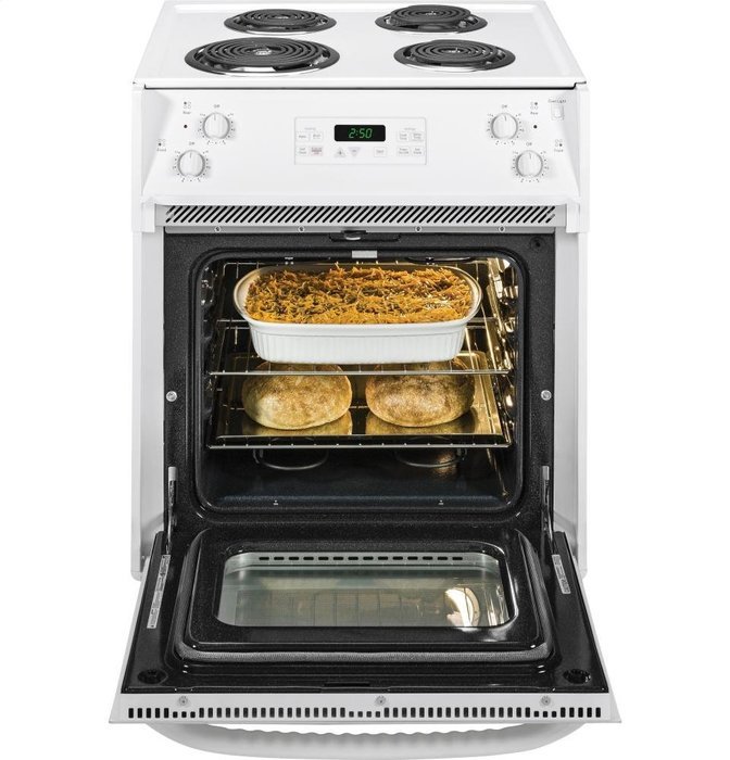 GE JM250DFWW 27" White Drop-In Electric Coil Range