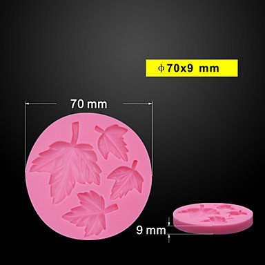 Y&XL&H 4 Holes Leaf Pattern Fondant Silicone Molds for Cake Decorating Chocolate Soap Mould Baking Tools for Cakes