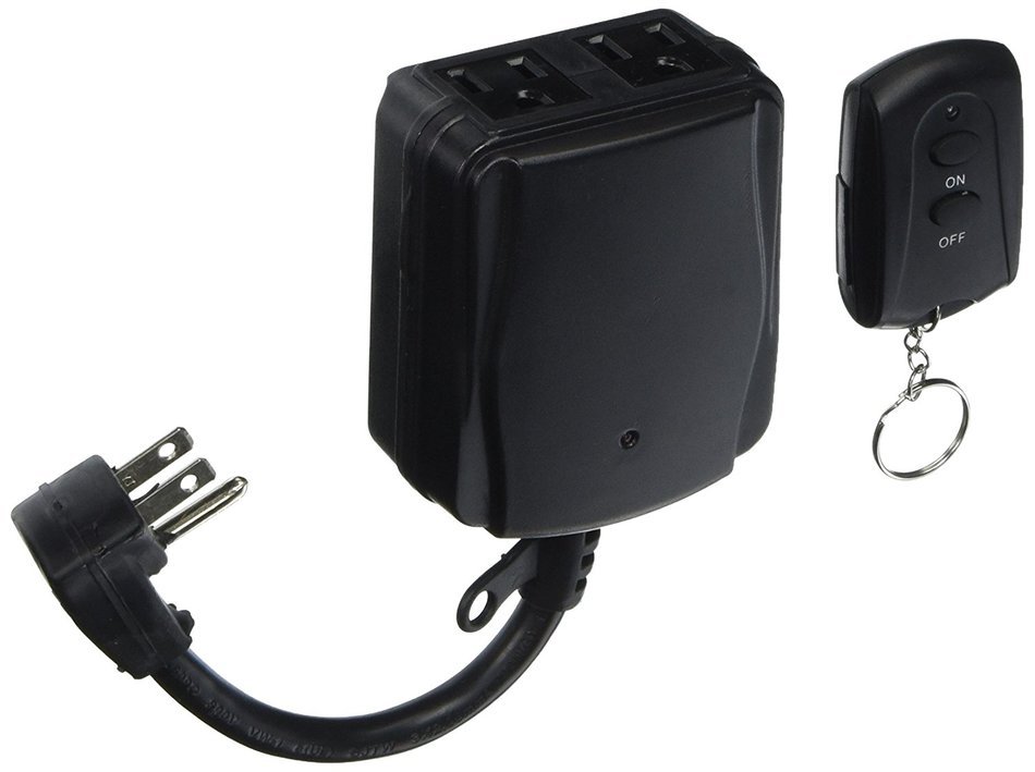 POWER ZONE TNOREM02 Two Outlet Outdoor Remote Control Switch