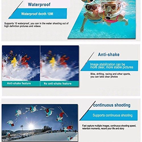Elecsmart HDV-801 Underwater Shockproof Digital 24MP Camera & Camcorder Double Screens Dual Full-Color LCD Displays... N2