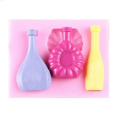 Y&XL&H European Wine Bottle Glass Fondant Cake Chocolate Silicone Mold, Decoration Tools Bakeware