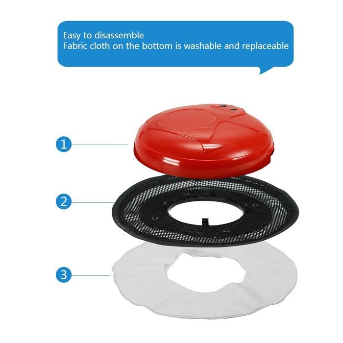 Floor Mopping Robot Pet Hair Robotic Cleaner with Replacement Cleaning Mop Cloth (Blue) N32