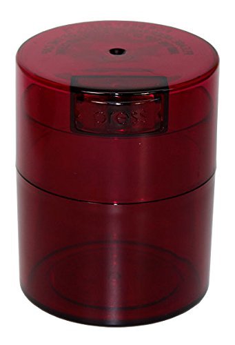 Tightvac TV2-CRT - 1/2 oz to 3 ounce Vacuum Sealed Container Red Tint
