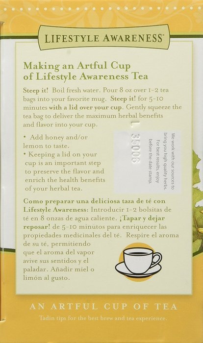 Lifestyle Awareness Teas, Caffeine Free Dandy Liver Detox Tea, 20 Count N7