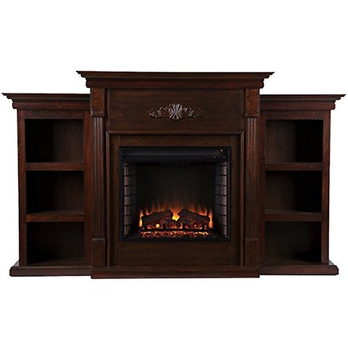 Upton Home Dublin Espresso Stacked Electric Fireplace N4