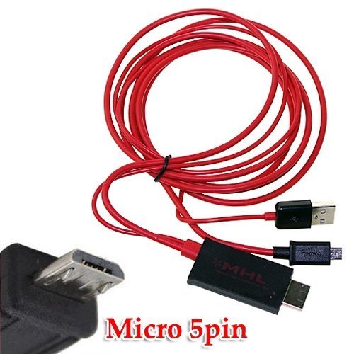 SLLEA 6ft 1080P MHL micro USB HDMI HDTV AV TV Cable adapter Cord For LG Spectrum phone