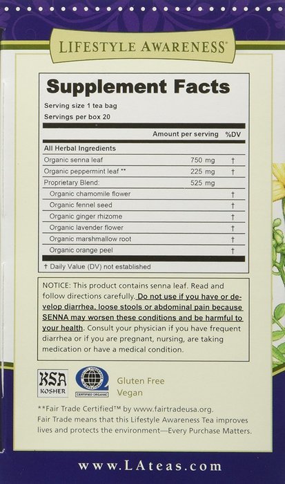 Lifestyle Awareness Teas, Caffeine Free Dandy Liver Detox Tea, 20 Count N17