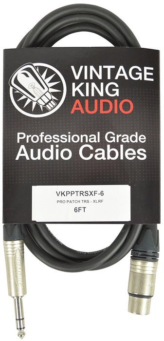 VK Premium Studio Patch TRS - XLRF - 10'