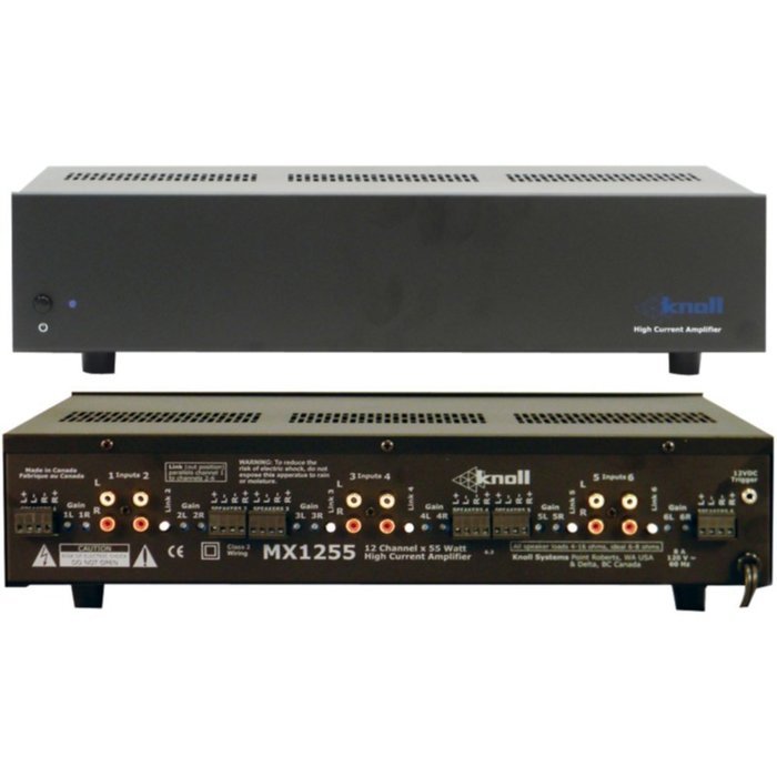 Knoll Systems MX855 50W 8 Ch Multiroom 4?&copy; Stable Amp W/Side Mount Whisper Fan Consumer Electronics