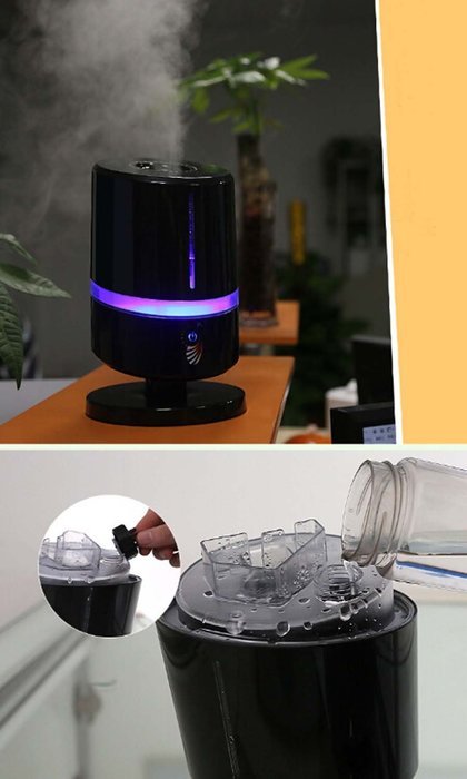 Fanhao Air Aroma Diffuser Ultrasonic Humidifiers with Touch Screen Lighting,White N6