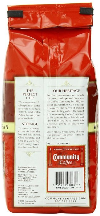 Community Coffee Whole Bean Coffee, Signature Dark Roast, 12 oz., 3 Count N15