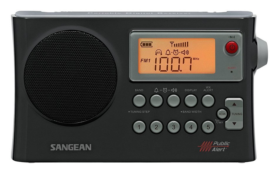 Sangean Portable Digital AM/FM Weather Alert Alarm Clock Radio with Large Easy to Read Backlit LCD Display Built-in...