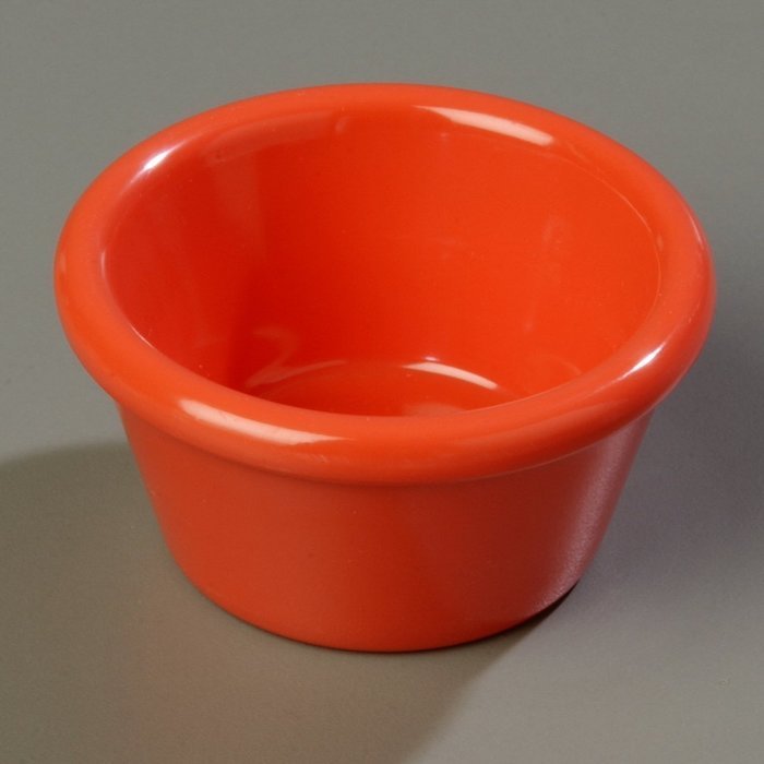 Carlisle 085252 Melamine Smooth Ramekin, 2 oz Capacity, Sunset Orange (Case of 72) N8