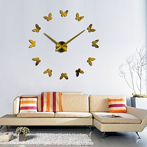 EverTrust(TM) New diy Wall Clock 3d Acrylic Mirror Clocks Reloj De Pared Quartz Watch Horloge Home Living Room... N2