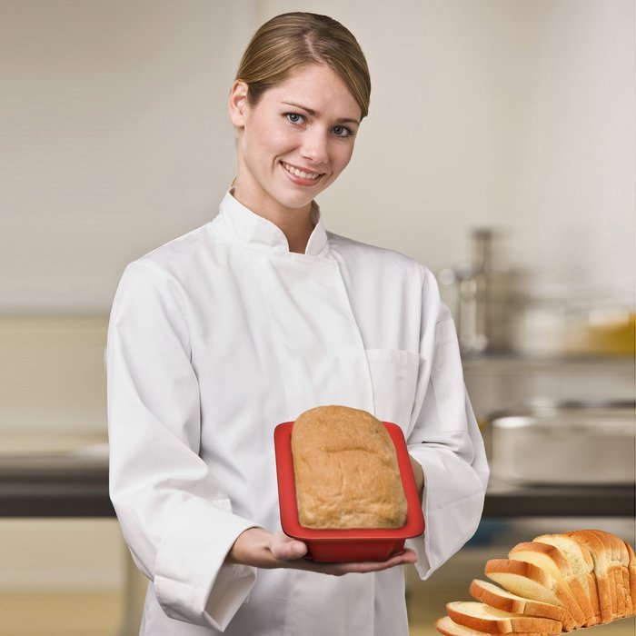 SASRL Silicone Loaf and Bread Pan - Red ,Nonstick,Commercial Grade（2PCS） N4
