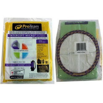 ProTeam Tailvac Backpack Micro Filtration 6 qt / 6.6 L, Paper Bags 10Pk Genuine Part # 100431