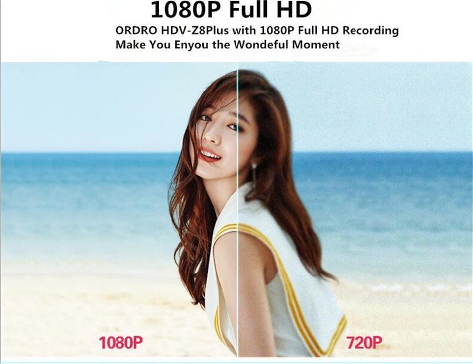 Boblov ORDRO HDV Full HD Digital Video Camera Recorder LCD Touch Screen 1080P 3.0-in Rotatable Camcorder DV DVR... N16