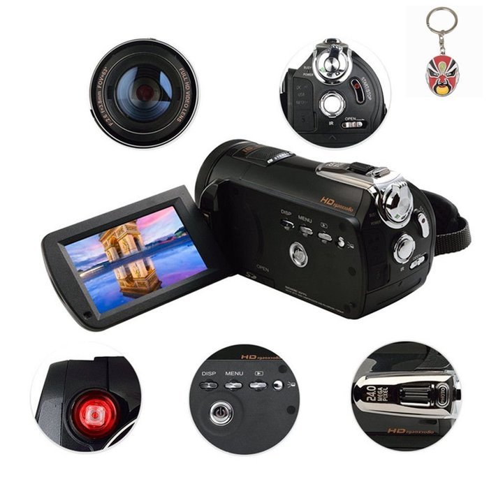 Boblov ORDRO HDV Full HD Digital Video Camera Recorder LCD Touch Screen 1080P 3.0-in Rotatable Camcorder DV DVR... N18