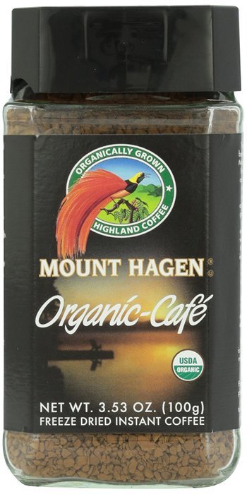 Mount Hagen Organic Freeze Dried Instant Ground Coffee, 3.53 oz N2