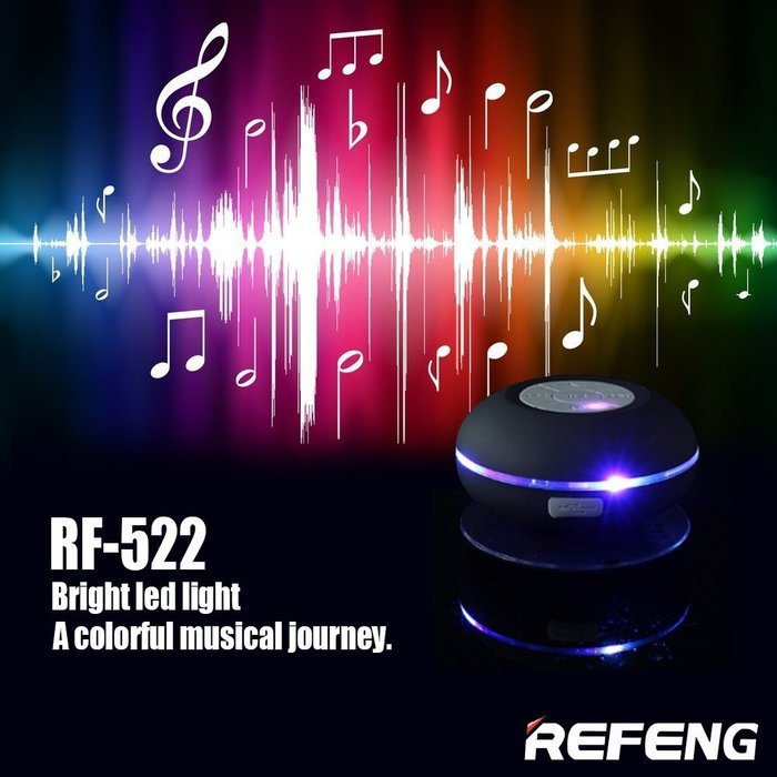 Wireless Bluetooth Speaker,ReFeng RF522 Water Proof Resistant Shower Speaker Handsfree Portable Speakerphone with... N6