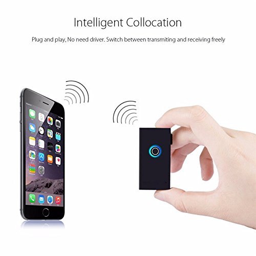 OWIKAR Mini 5V 3.5mm 2 in 1 Wireless Bluetooth Audio Transmitter and Receiver A2DP Music Stereo Dongle Adapter...