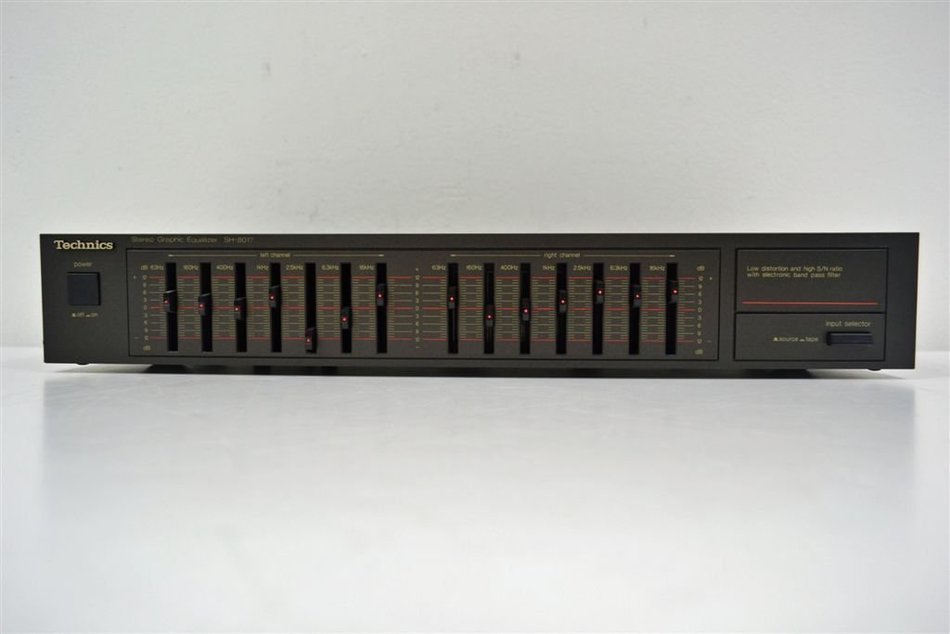 Technics SH-8017 Stereo Radio Graphic EQ Equalizer 7 Band 2 Channel Tape Select