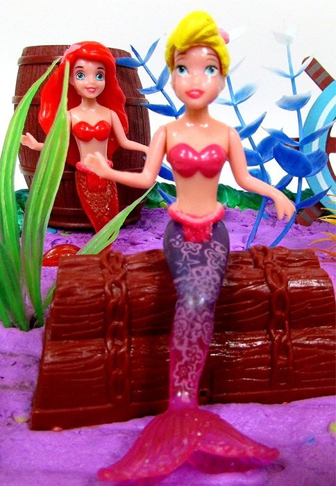 16 Piece Under the Sea MERMAID Themed Birthday Cake Topper Set Featuring Mermaid and Friends Characters and Decorative...