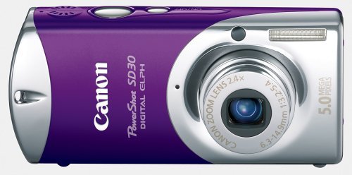 Canon Powershot SD30 5MP Digital Elph Camera with 2.4x Optical Zoom (Rockstar Red) N12