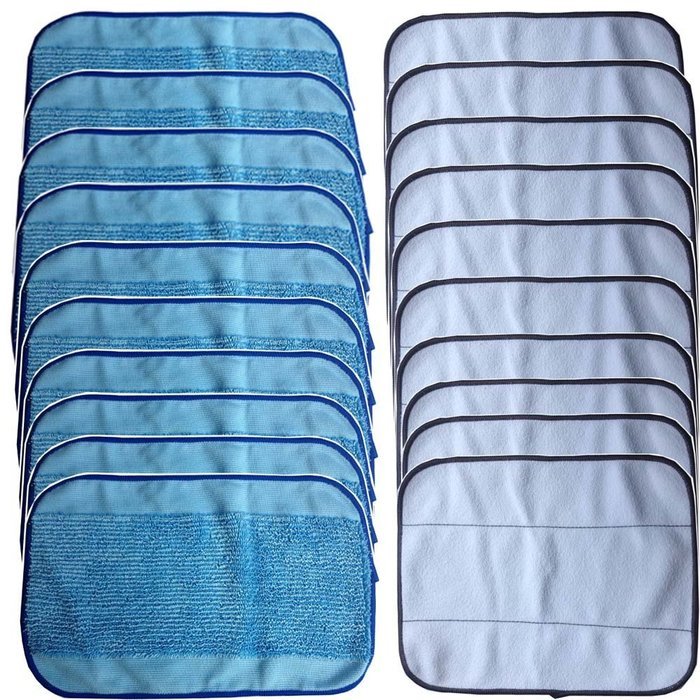 20-Pack Mixed Microfiber Mopping Cloths 10 wet + 10 dry for iRobot Braava 380 380t 320 Mint 4200 4205 5200 5200C...