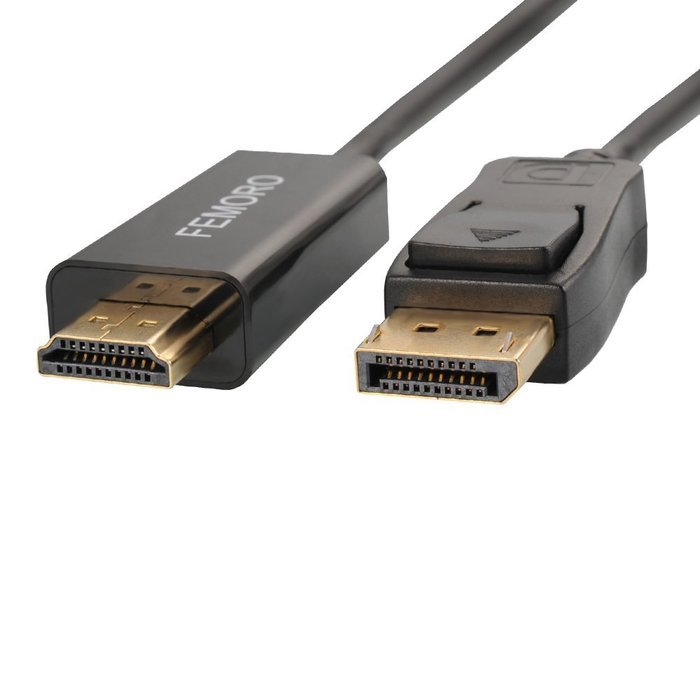 Hdmi Displayport Cable 6ft, Femoro Dp Hdmi Display Cable Adapter 6feet 