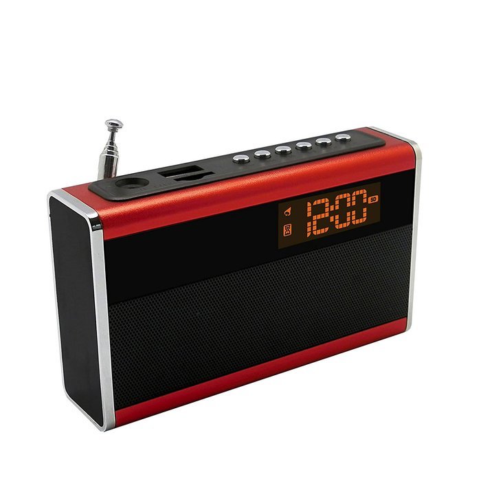Supersonic Portable Rechargeable Speaker with Alarm Clock & Fm Radio, Sc-1350